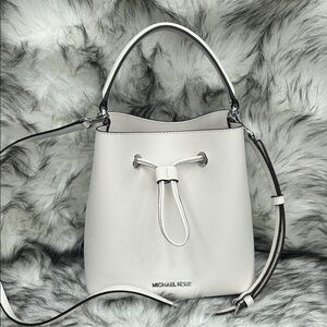 Michael Kors white Suri Bucket Bag